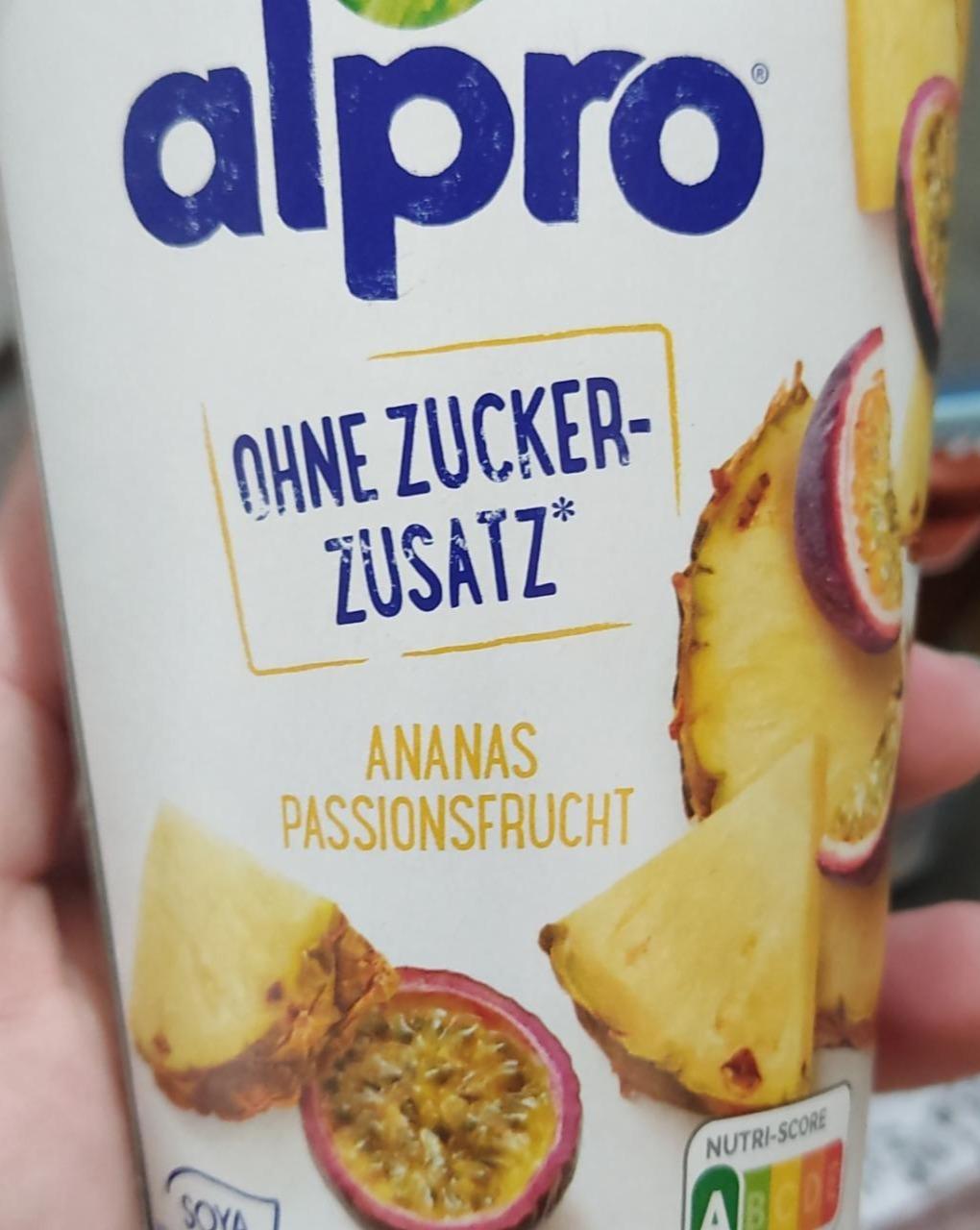 Fotografie - Ananas Passionsfrucht ohne Zuckerzusatz Alpro