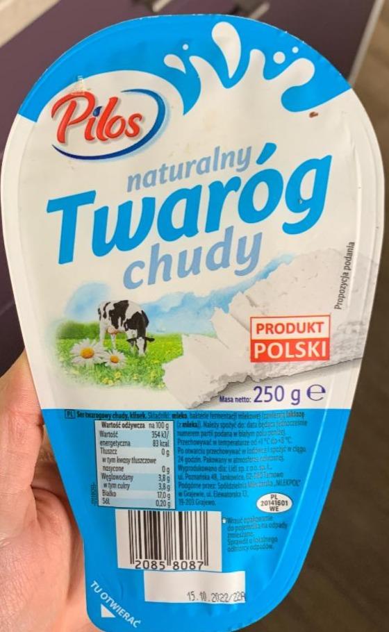 Fotografie - Twaróg naturalny chudy Pilos