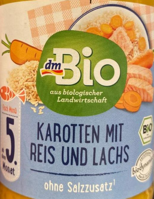 Fotografie - Karotten mit reis und lachs dmBio