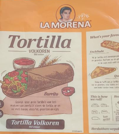 Fotografie - Tortilla Blé entier La Morena