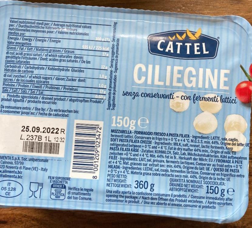 Fotografie - Ciliegine mozzarella Cattel