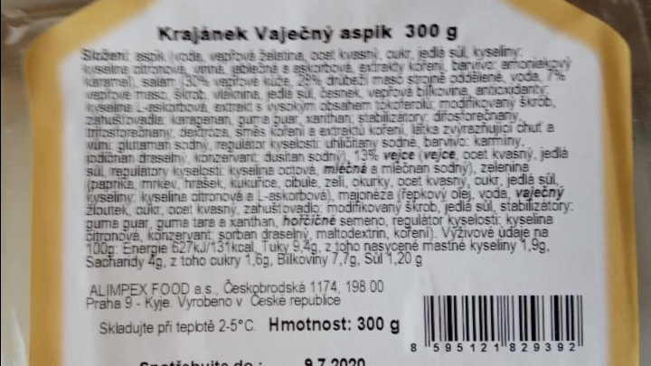 Fotografie - Vaječný aspik Krajánek 300g