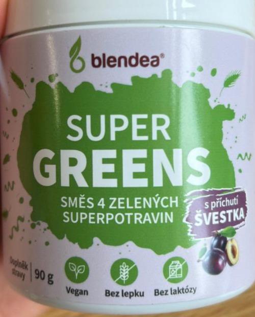 Fotografie - Super greens směs 4 zelených superpotravin Švestka Blendea