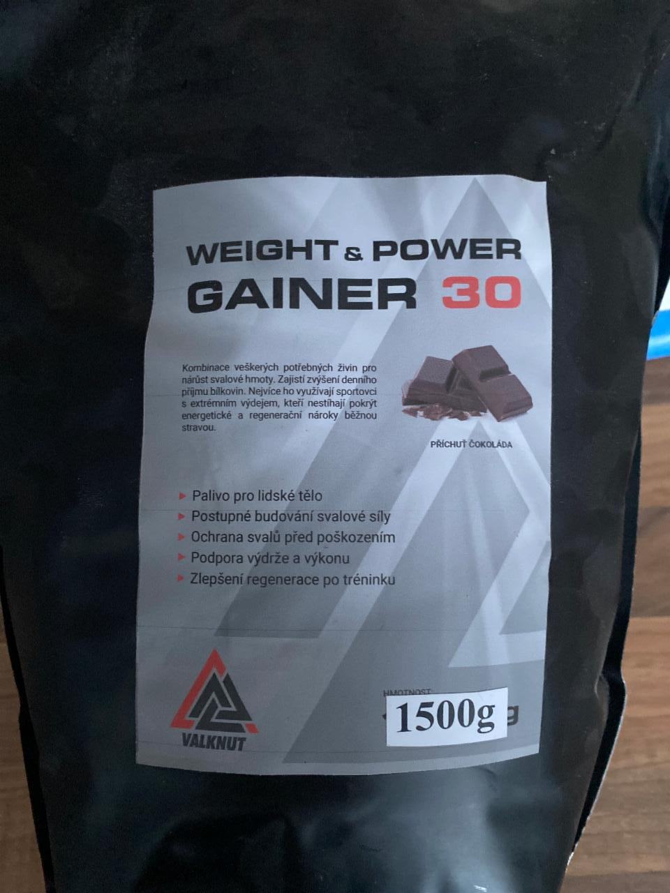 Fotografie - Weight & Power Gainer příchuť čokoláda Valknut