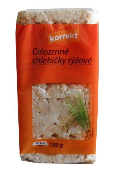 Fotografie - chlebíčky celozrnné rýžové Korrekt