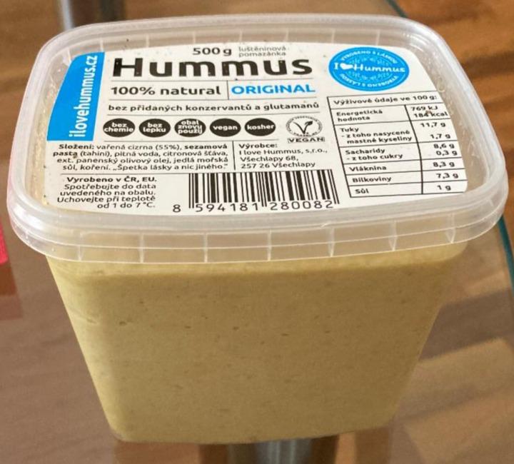 Fotografie - Hummus 100% natural Original I love Hummus