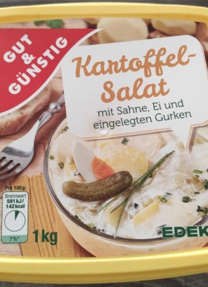 Fotografie - Kartoffelsalat mit Sahne, Ei und eingelegten Gurken Gut & Günstig