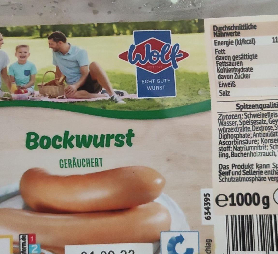 Fotografie - Bockwurst geräuchert Wolf