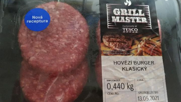 Fotografie - Grill master Hovězí burger klasický Tesco