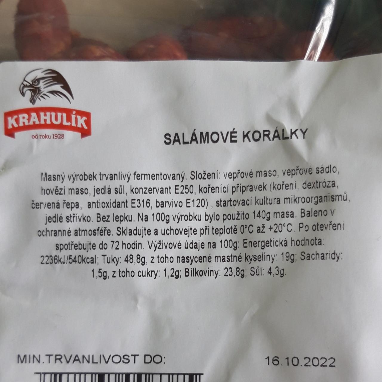 Fotografie - Salámové korálky Krahulík