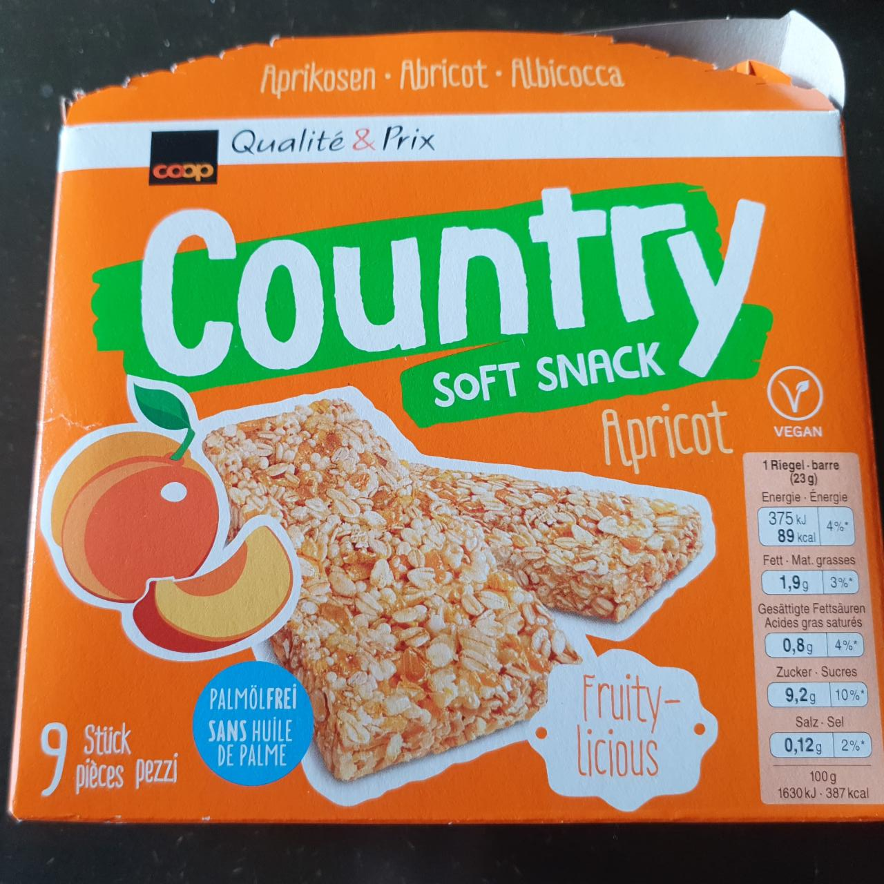 Fotografie - Country Soft Snack Apricot Coop Qualité & Prix