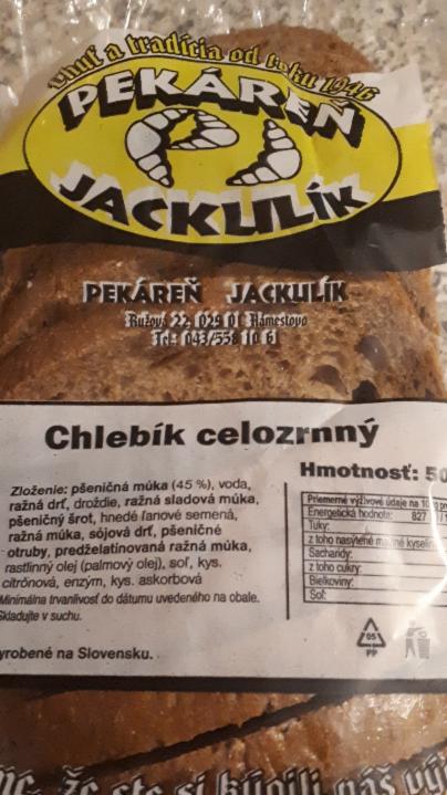 Fotografie - chléb celozrnný Jackulík