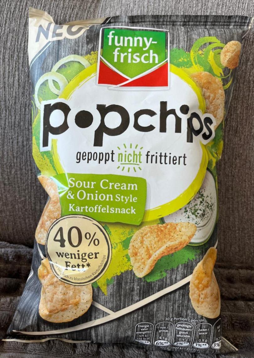 Fotografie - Popchips Sour cream & Onion Style Funny frisch