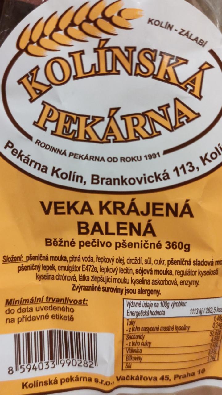 Fotografie - Veka krájená balená Kolínská pekárna