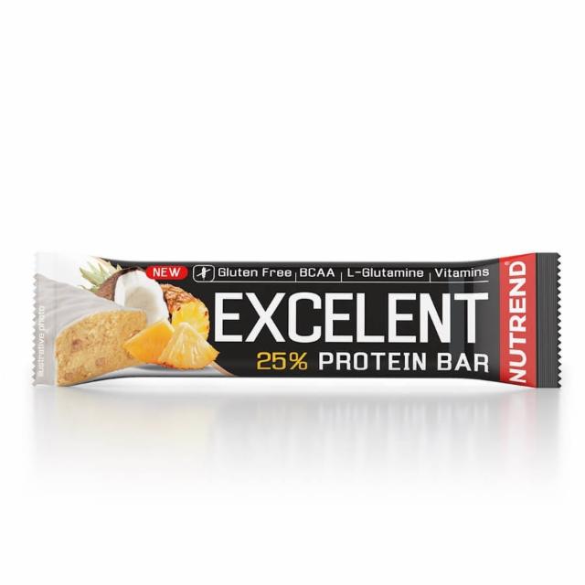 Fotografie - Excelent 25% protein bar with pineapple with yoghurt coating (ananasová s kokosem v jogurtové polevě) Nutrend