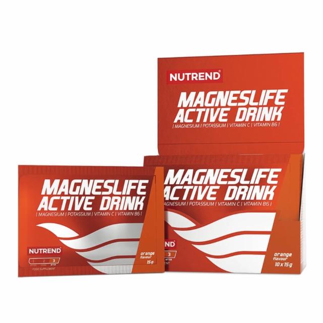 Fotografie - Magneslife Active drink orange (pomeranč) Nutrend