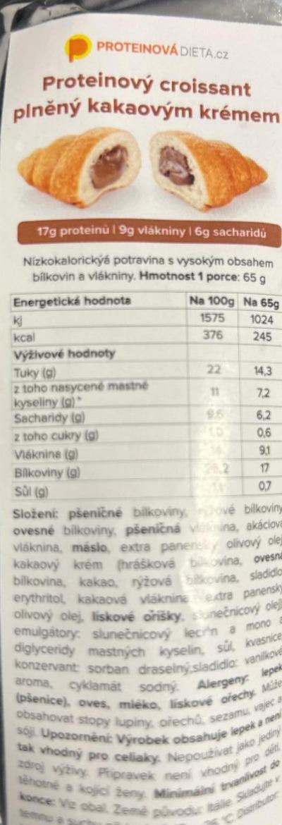 Fotografie - Proteinový croissant plněný kakaovým krémem ProteinováDieta.cz