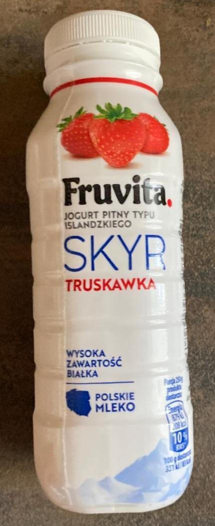 Fotografie - Jogurt pitny Skyr truskawka FruVita