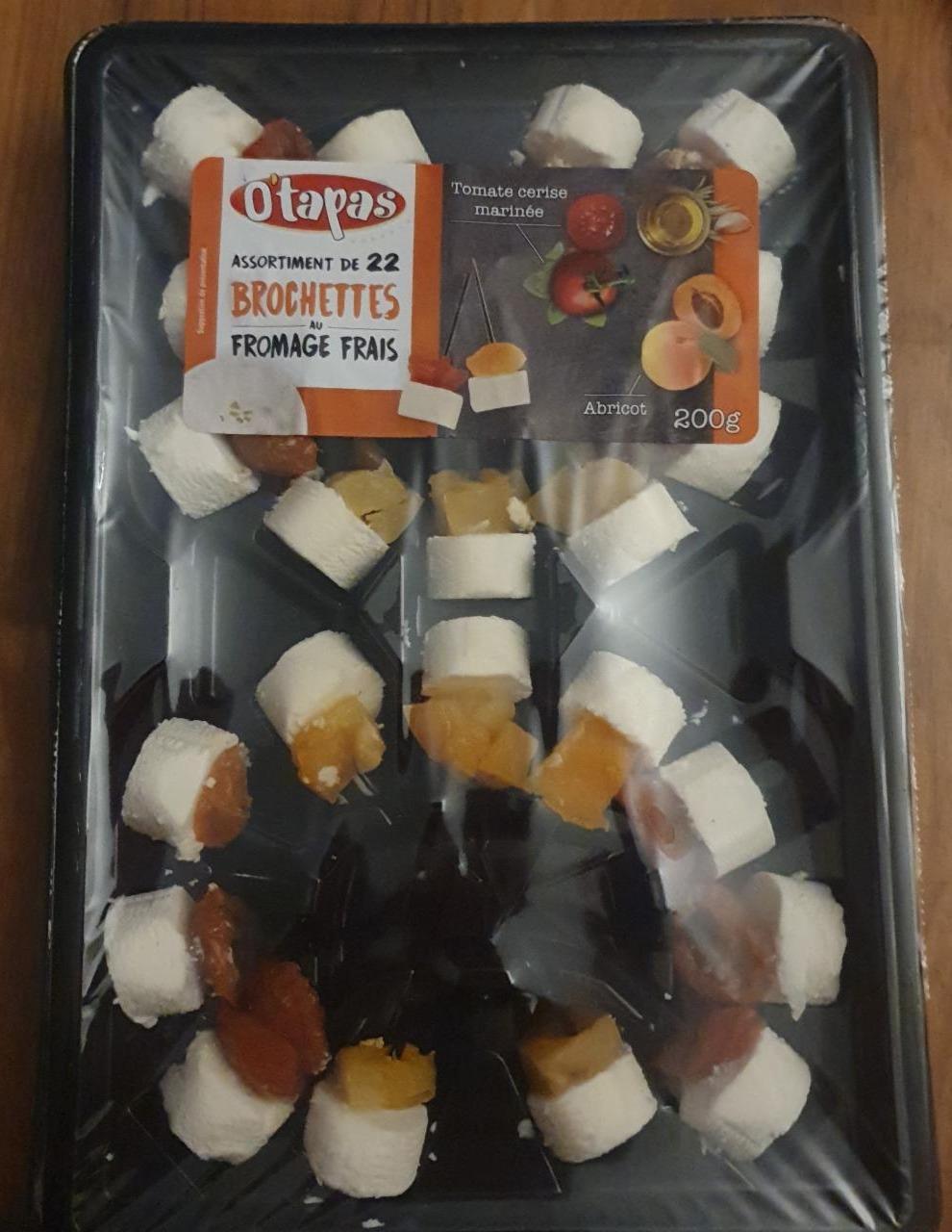 Fotografie - Assortiment de 22 Brochettes fromage frais meruňka O'tapas