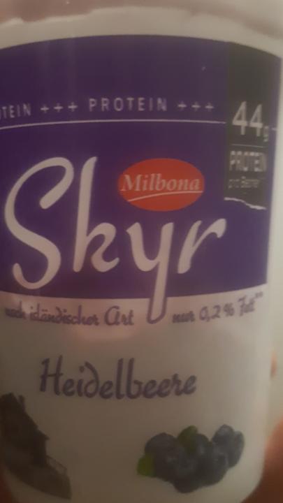 Fotografie - skyr Heibelbeere Milbona