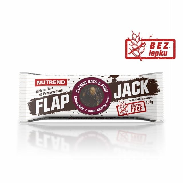 Fotografie - Flapjack Chocolate + sour cherry with dark chocolate (čokoláda+višeň s hořkou čokoládou) Nutrend