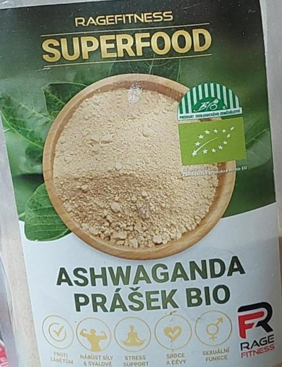 Fotografie - Superfood Ashwaganda prášek BIO Rage Fitness