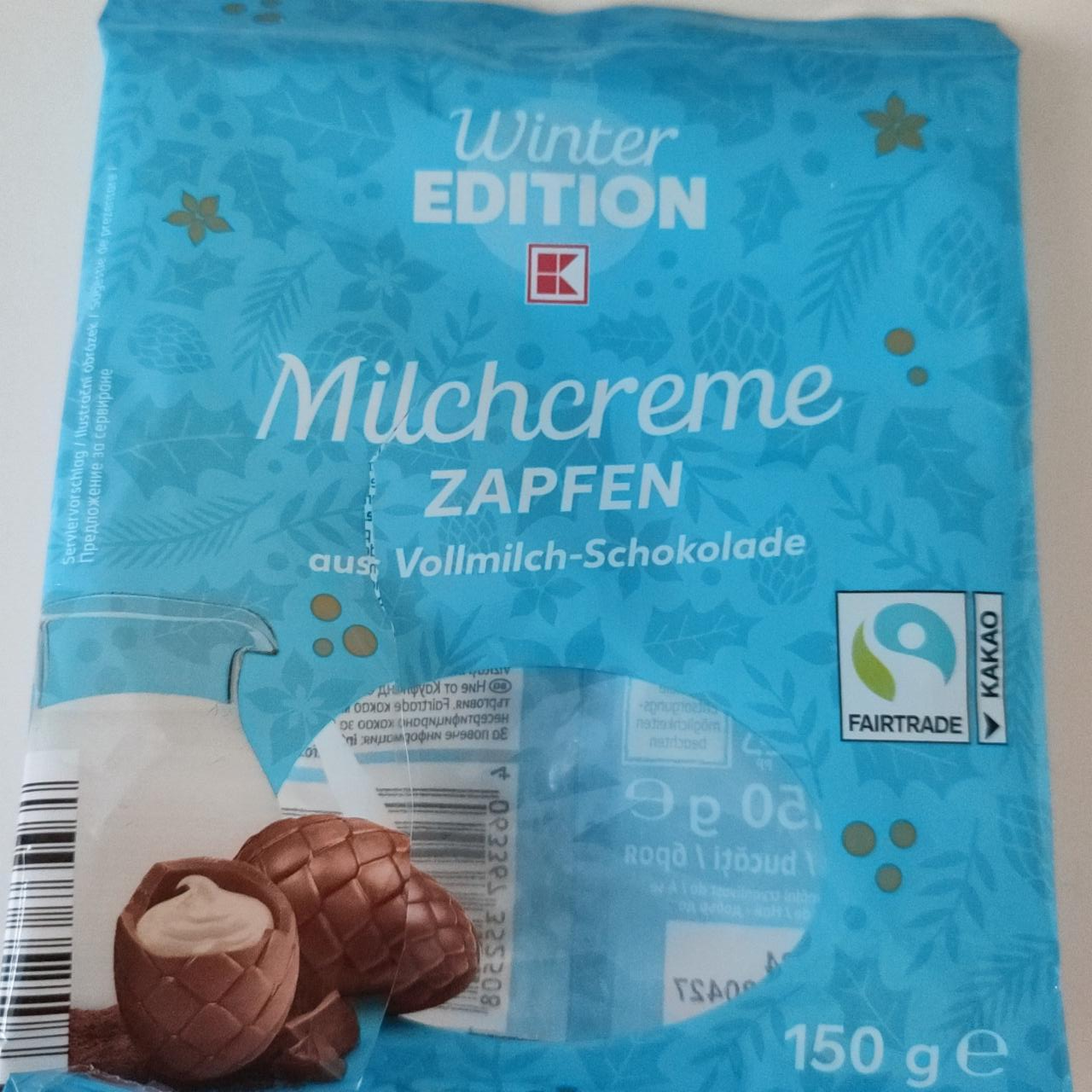 Fotografie - Milchcreme Zapfen Aus Vollmilch-Schokolade Winter edition Kaufland