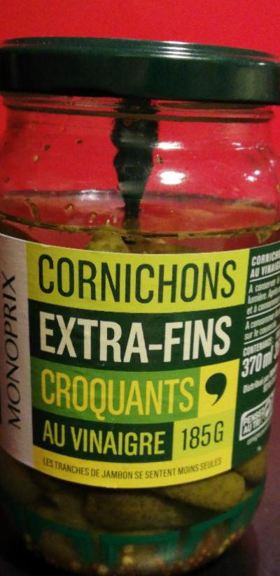 Fotografie - Cornichons extra fins au vinaigre Monoprix FR