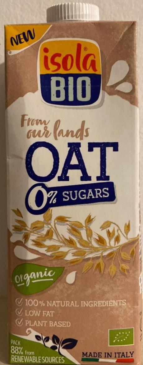 Fotografie - OAT 0% Sugars Isola Bio