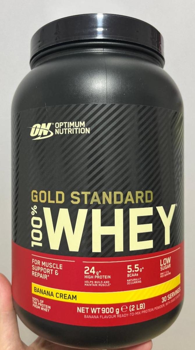 Fotografie - Gold standard 100% whey banana cream Optimum Nutrition