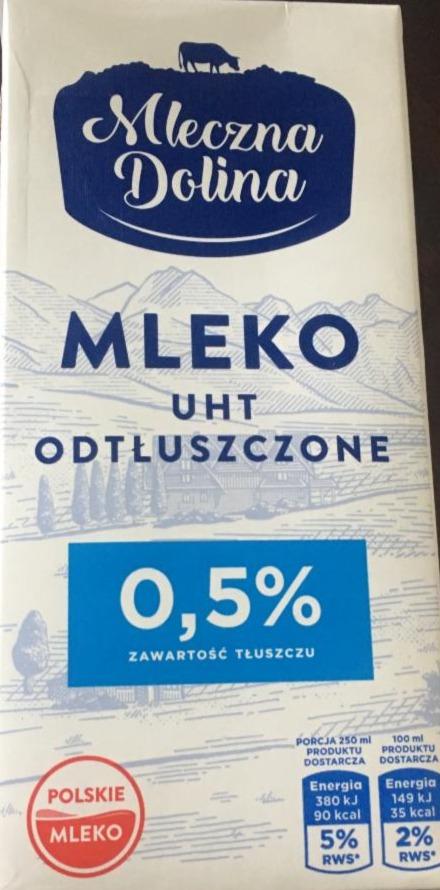 Fotografie - Mleko UHT odtłuszczone 0.5% Mleczna dolina