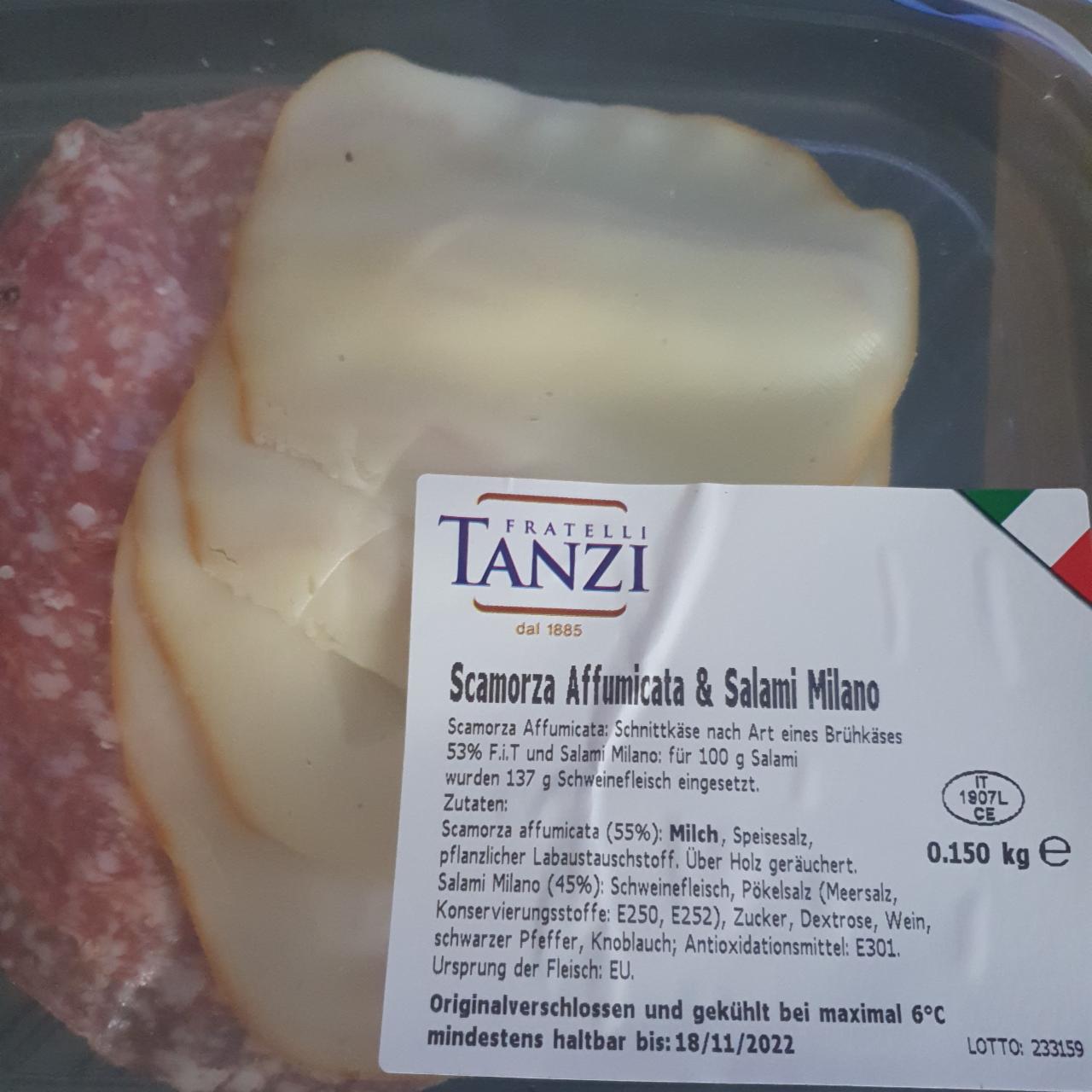 Fotografie - Scamorza Affumicata & Salami Milano Fratelli Tanzi