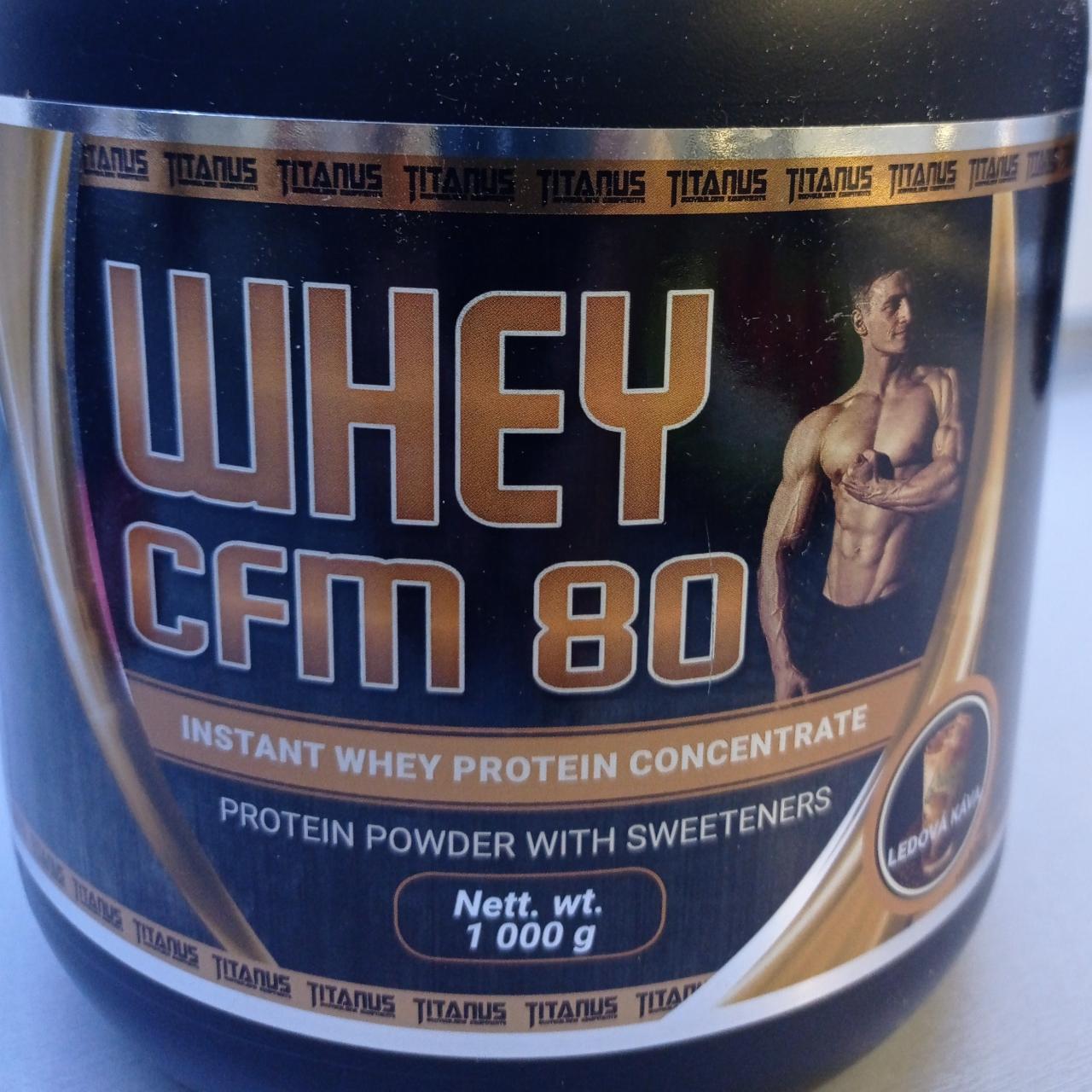 Fotografie - Whey CFM 80 Instant whey protein concentrate Ledová káva Titanus