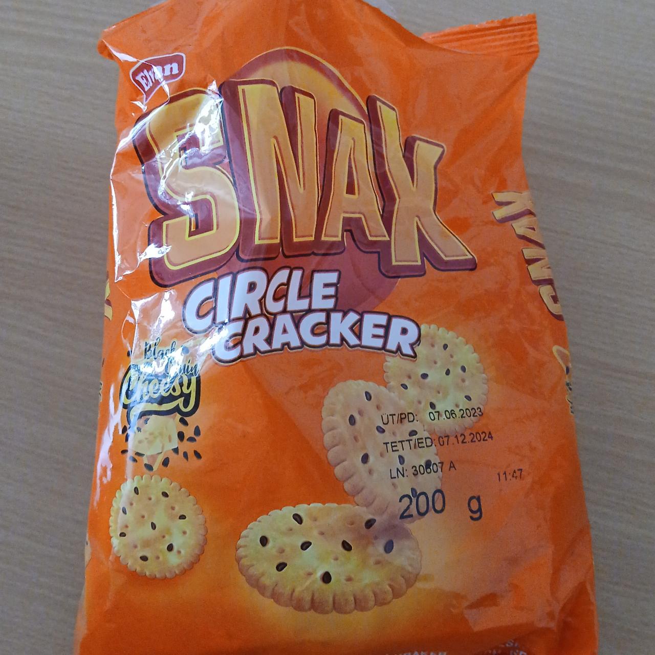 Fotografie - Snax Snax Circle Cracker Black Cumin Cheesy Elvan