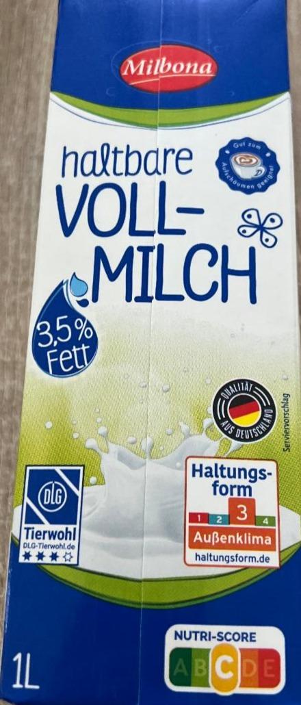 Fotografie - Haltbare vollmilch 3,5% Fett Milbona