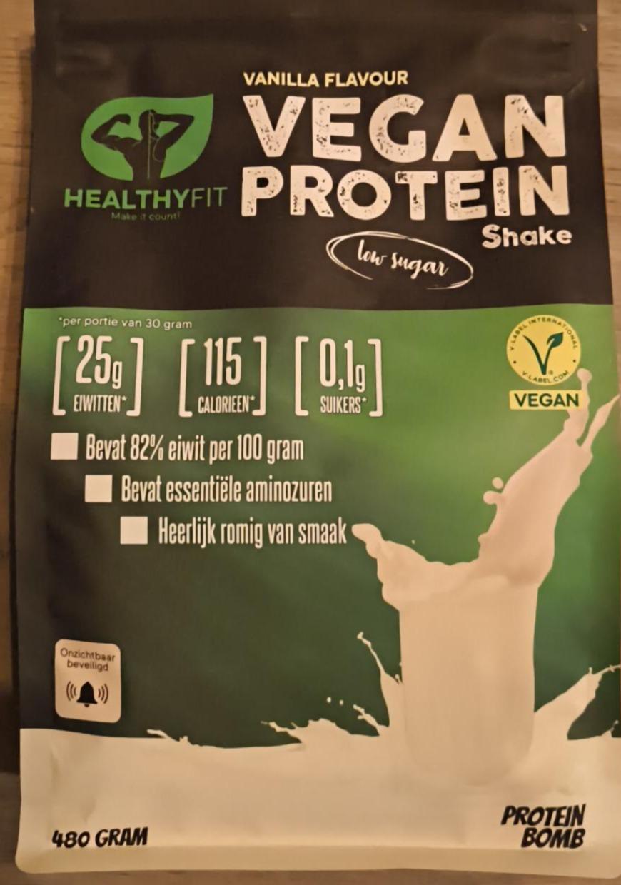 Fotografie - Vanilla flavour vegan protein shake HealthyFit