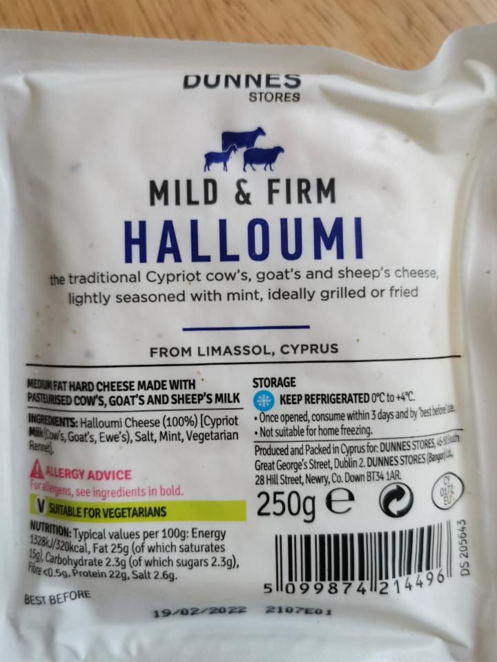 Fotografie - Mild & Firm Halloumi Dunnes Stores