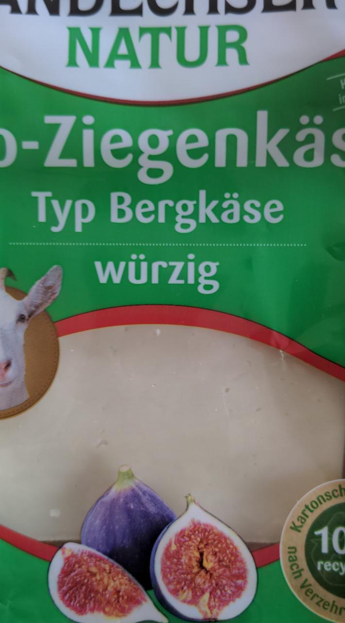 Fotografie - Bio-Ziegenkäse Typ Bergkäse würzig Andechser Natur