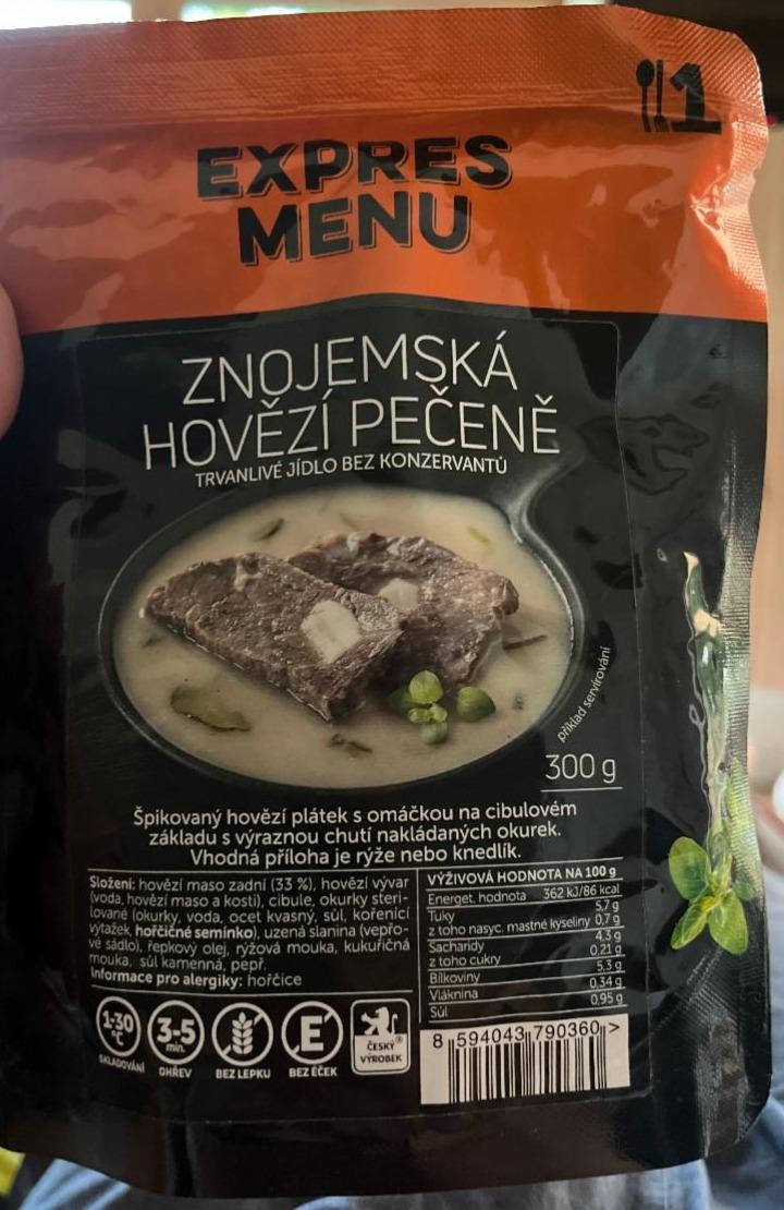 Fotografie - Znojemská hovězí pečeně Expres Menu