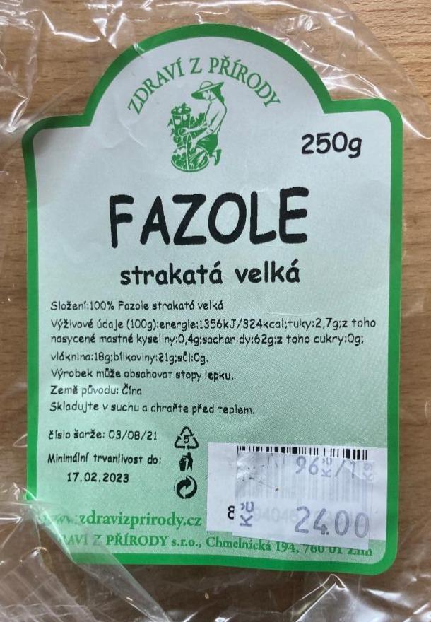 Fotografie - Fazole strakatá velká Zdraví z přírody