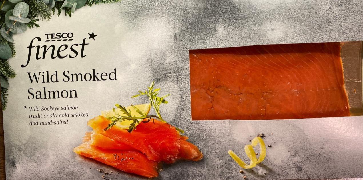 Fotografie - Wild Smoked Salmon plátky lososa červeného uzeno studeným kouřem TESCO finest