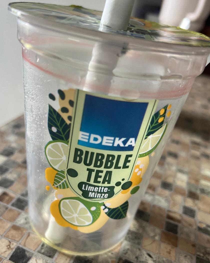 Fotografie - Bubble tea limette-minze Edeka