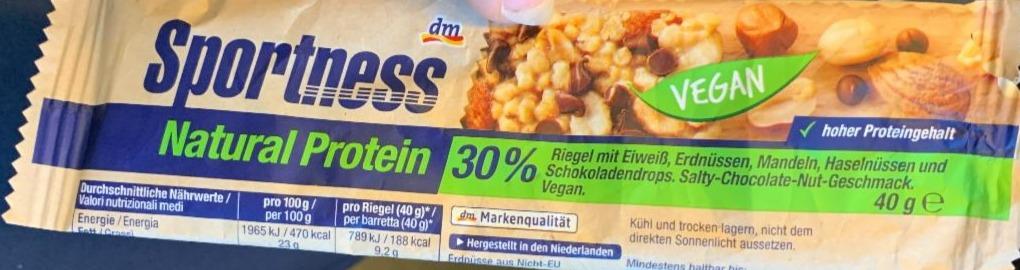 Fotografie - Sportness natural protein 30% vegan Dm