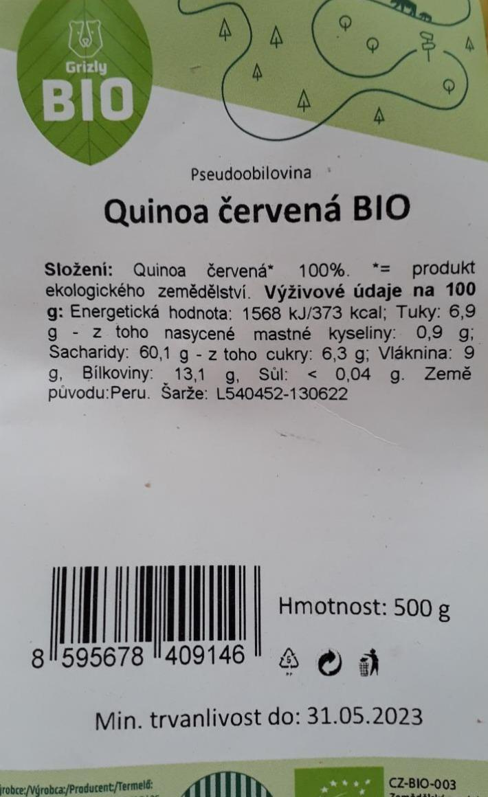 Fotografie - Pseudoobilovina Quinoa červená BIO Grizly