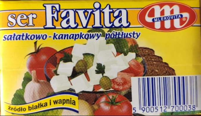 Fotografie - Ser Favita sałatkowo-kanapkowy półtłusty Mlekovita