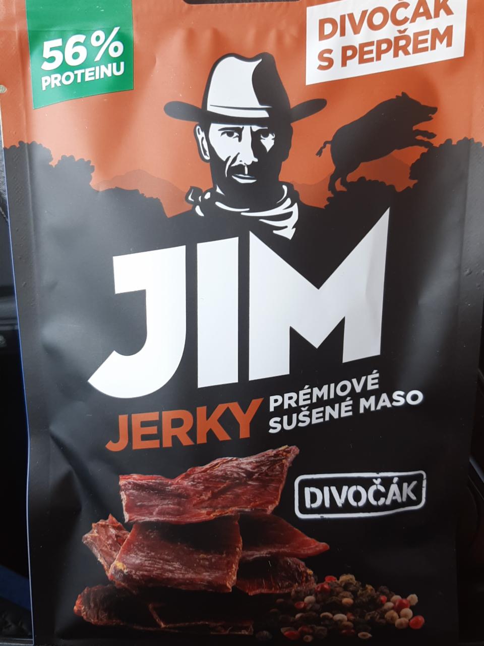 Fotografie - Prémiové sušené maso divočák s pepřem Jim Jerky