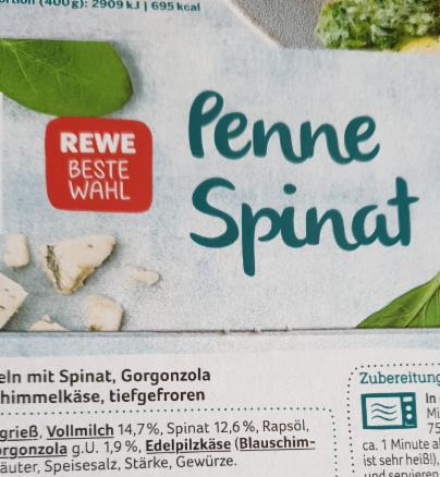 Fotografie - Penne Spinat - Rewe beste wahl