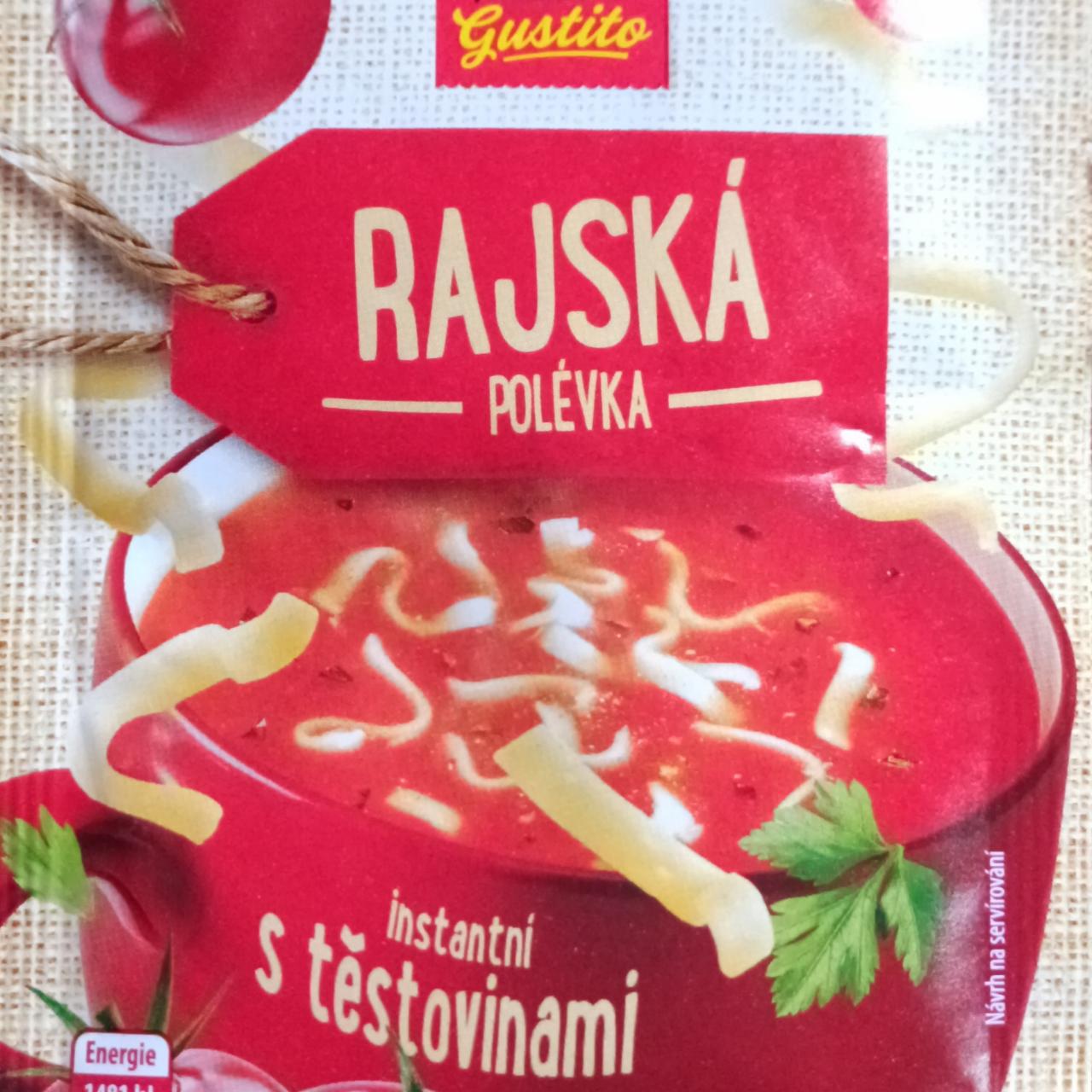 Fotografie - Rajská polévka instantní s těstovinami Gustito