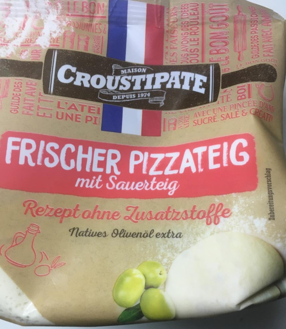 Fotografie - Frischer Pizzateig mit Sauerteig Croustipate