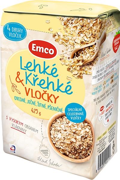 Fotografie - Lehké & křehké vločky ovesné, ječné, žitné, pšeničné Emco